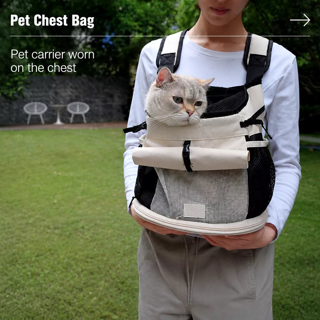 Mesh Front and Back Pet Carrier with Supportive Base - product detail