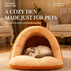 Convertible Plush Pet Cave Bed — design and construction details