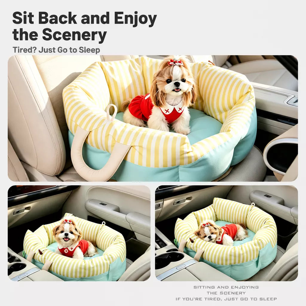 Striped Pet Car Bed — design and construction details