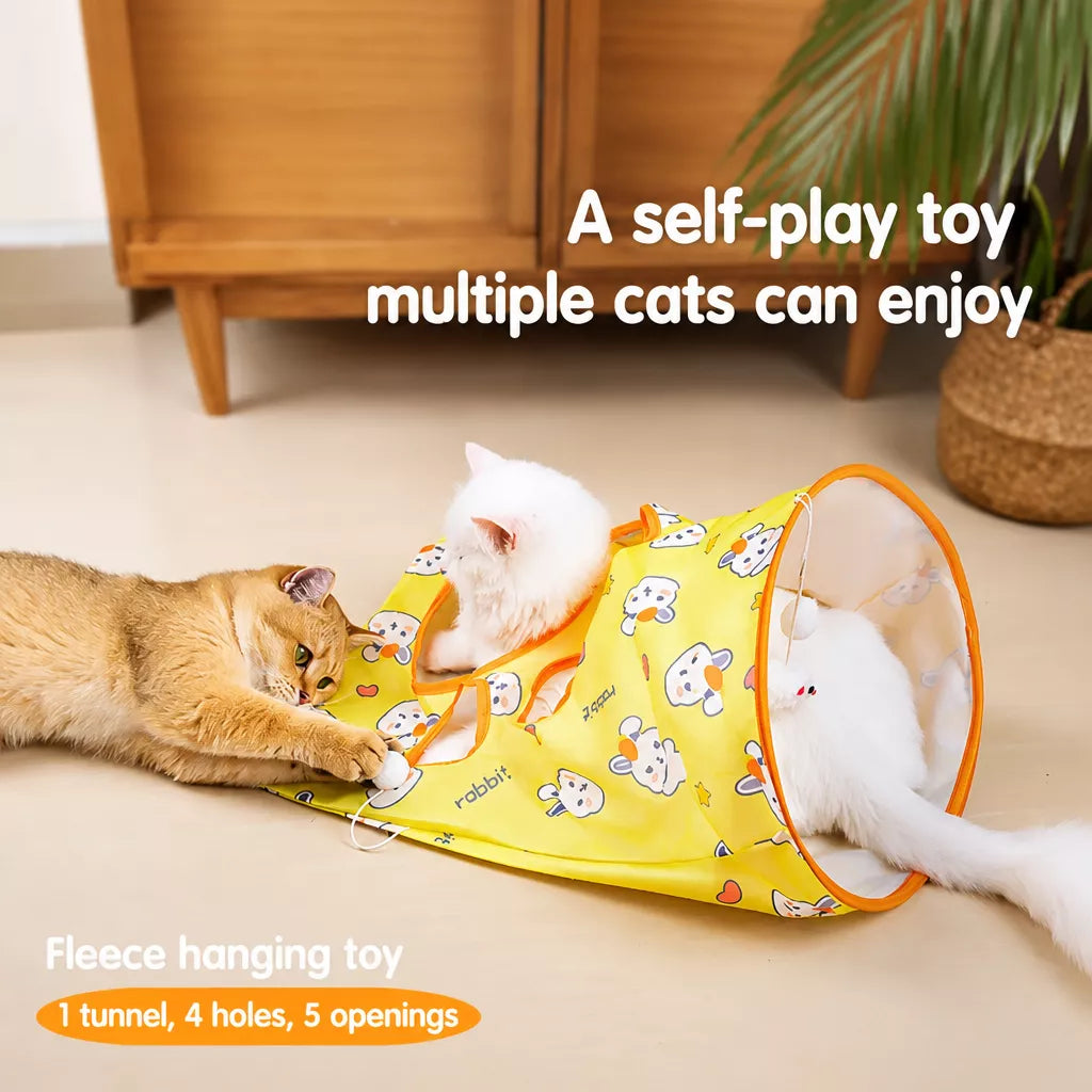 Cat Crinkle Tunnel and Hideaway Bag Toy