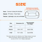 Quilted Plush Pet Bed with Low Bolsters size and product information