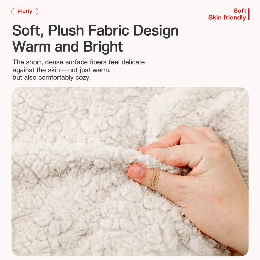 Cream plush lining texture