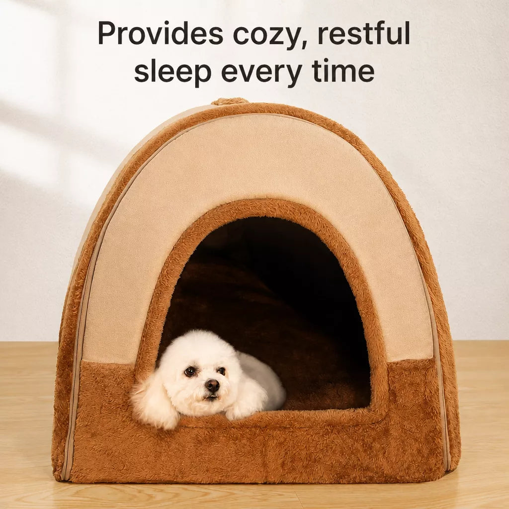 Fold-Flat Plush Pet House — design and construction details