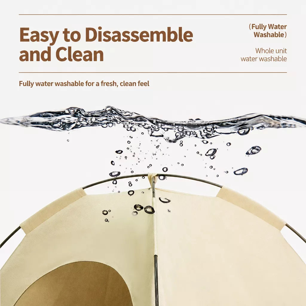 Disassembled washable pet tent fabric
