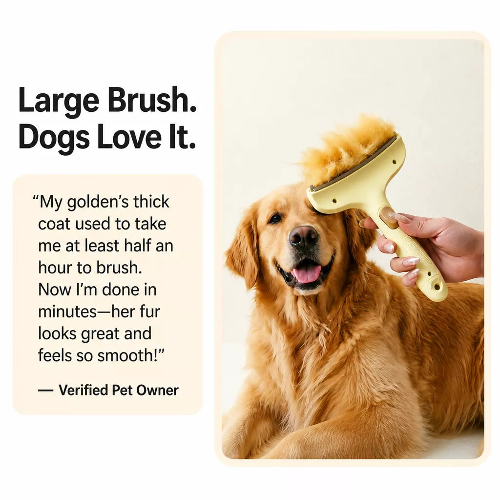 Stainless Steel Blade-Free Deshedding Comb for Cats & Dogs