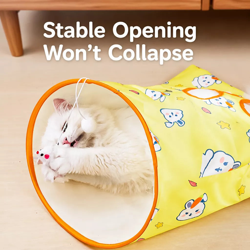 Cat Crinkle Tunnel and Hideaway Bag Toy