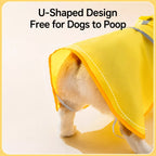 Hooded Dog Rain Poncho with Clear Brim and Belly Cover - product detail