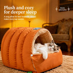 Convertible Plush Pet Cave Bed — design and construction details