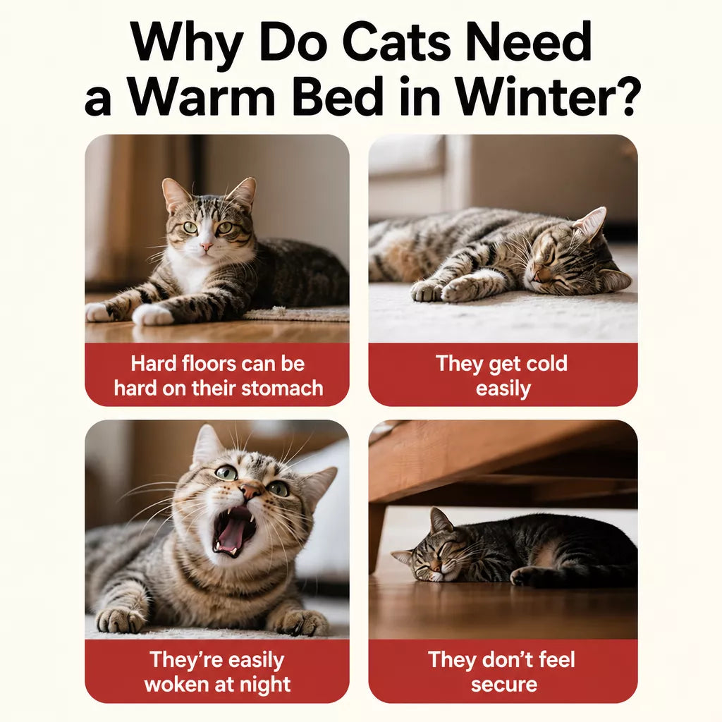 Semi-Enclosed Foam Pet Bed for Cats and Small Dogs