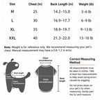 Supplier size chart with inconsistent column labels and units