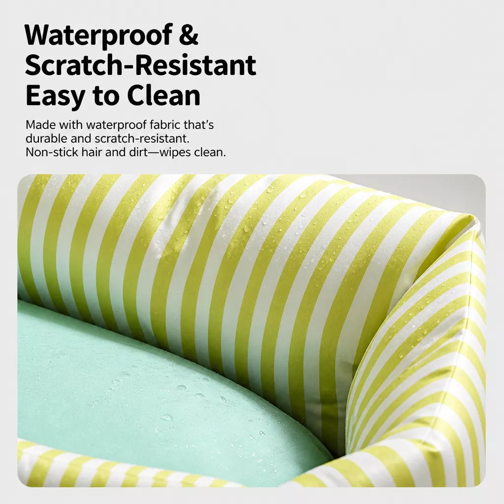 Striped Pet Car Bed — design and construction details
