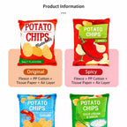 Plush Potato Chip Crinkle Toy for Dogs and Cats