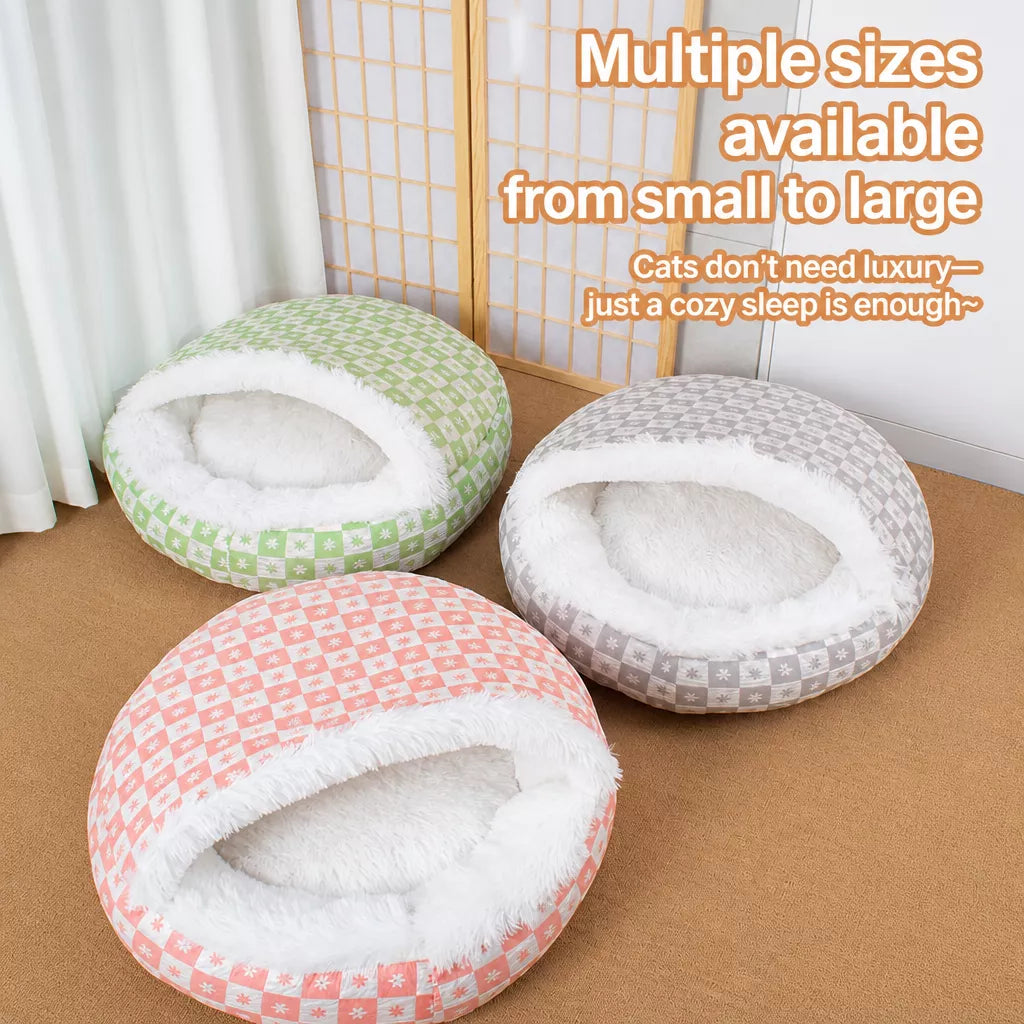 Plush Shell Cave Bed for Cats and Small Dogs - product detail