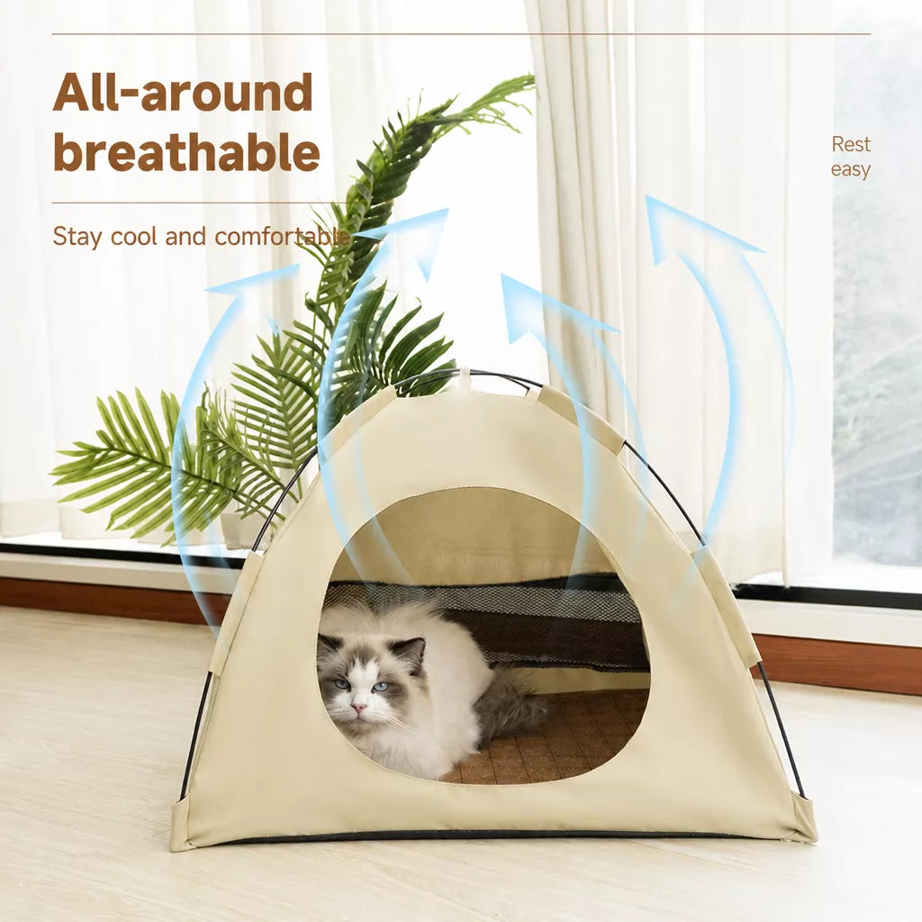 Portable Oxford Fabric Pet Tent Bed with Ventilation - product detail
