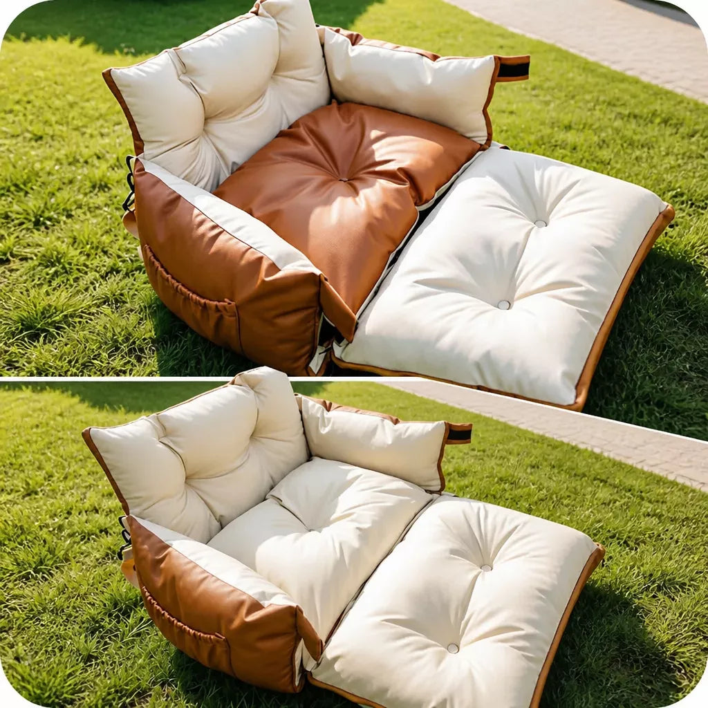 Faux Leather Pet Car Bed — design and construction details