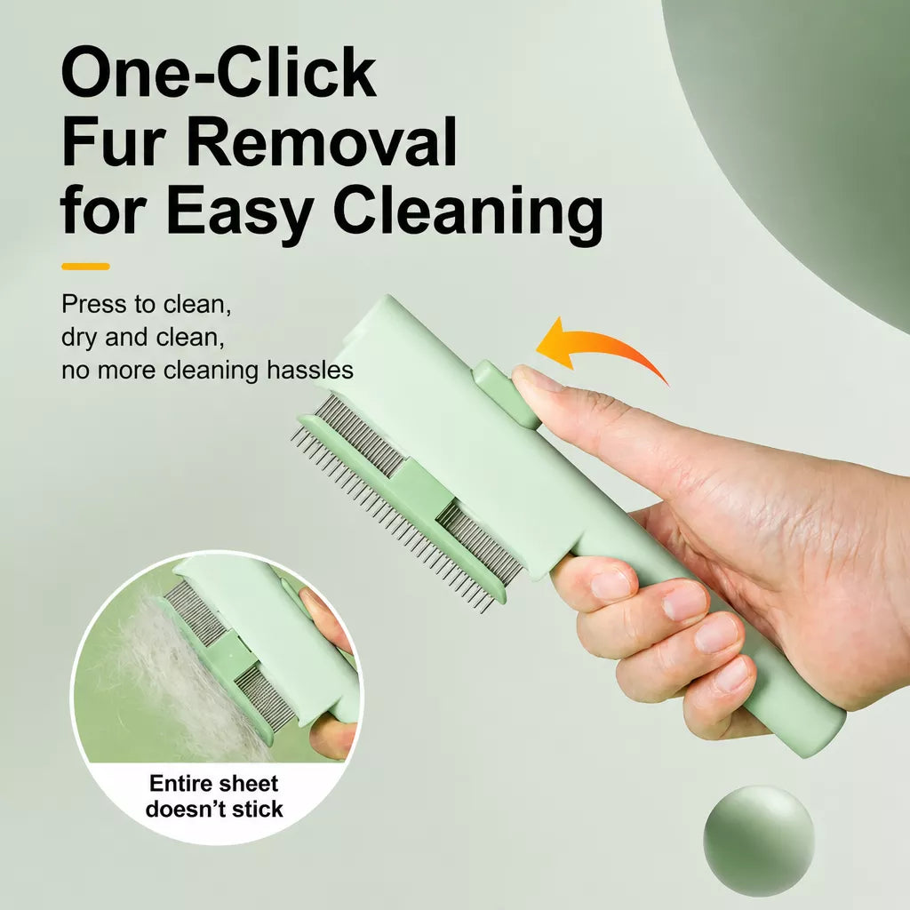 Self-Cleaning Pet Grooming Comb for Cats and Dogs