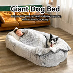 Giant Plush Bolster Dog Bed — design and construction details
