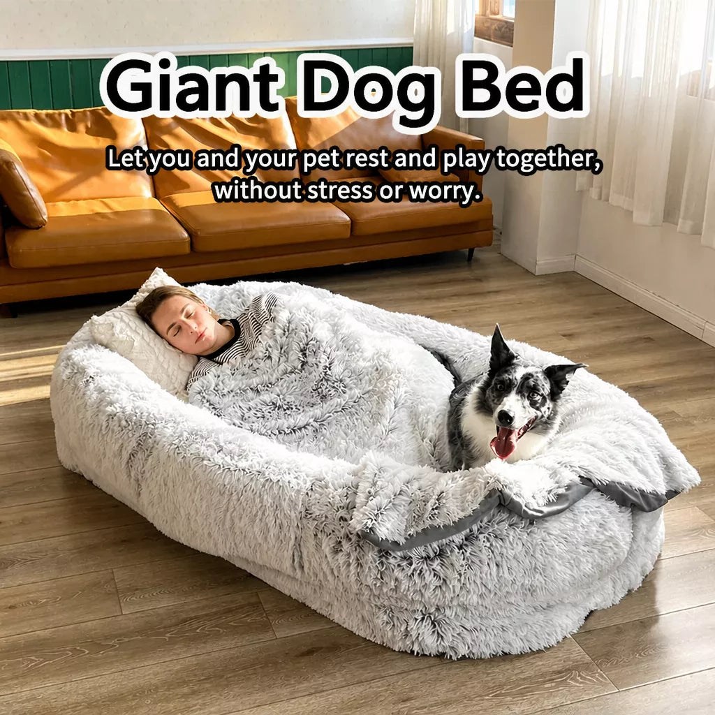 Giant Plush Bolster Dog Bed — design and construction details