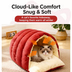 Semi-Enclosed Foam Pet Bed for Cats and Small Dogs