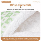 Close-up of the long plush lining on the shell pet bed