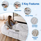 Giant Plush Bolster Dog Bed — design and construction details