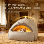 Convertible Plush Pet Cave Bed — design and construction details