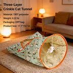 Cat Crinkle Tunnel and Hideaway Bag Toy