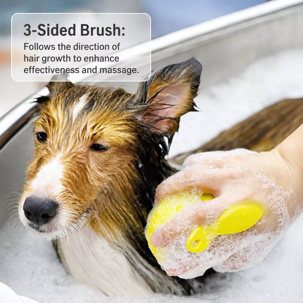 TPE Pet Bath and Massage Brush — design and construction details