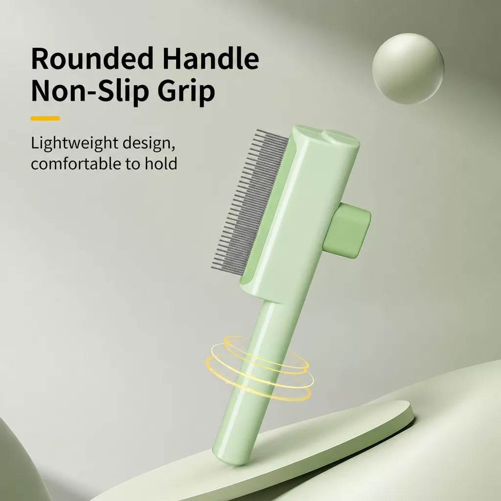 Self-Cleaning Pet Grooming Comb for Cats and Dogs