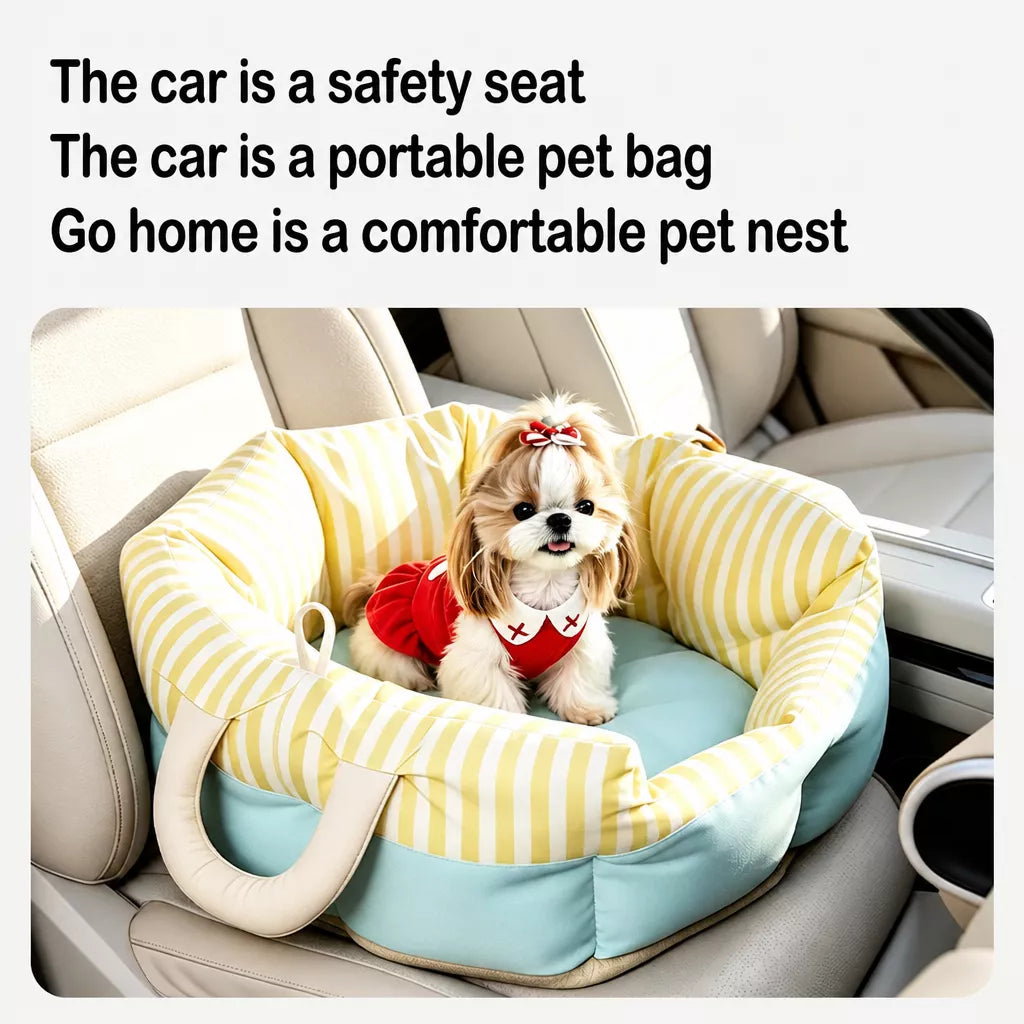 Striped Pet Car Bed — design and construction details