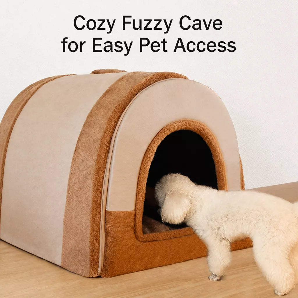 Fold-Flat Plush Pet House — design and construction details