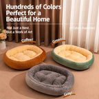 Oval Plush Bolster Pet Bed — design and construction details