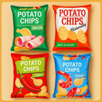 Plush Potato Chip Crinkle Toy for Dogs and Cats