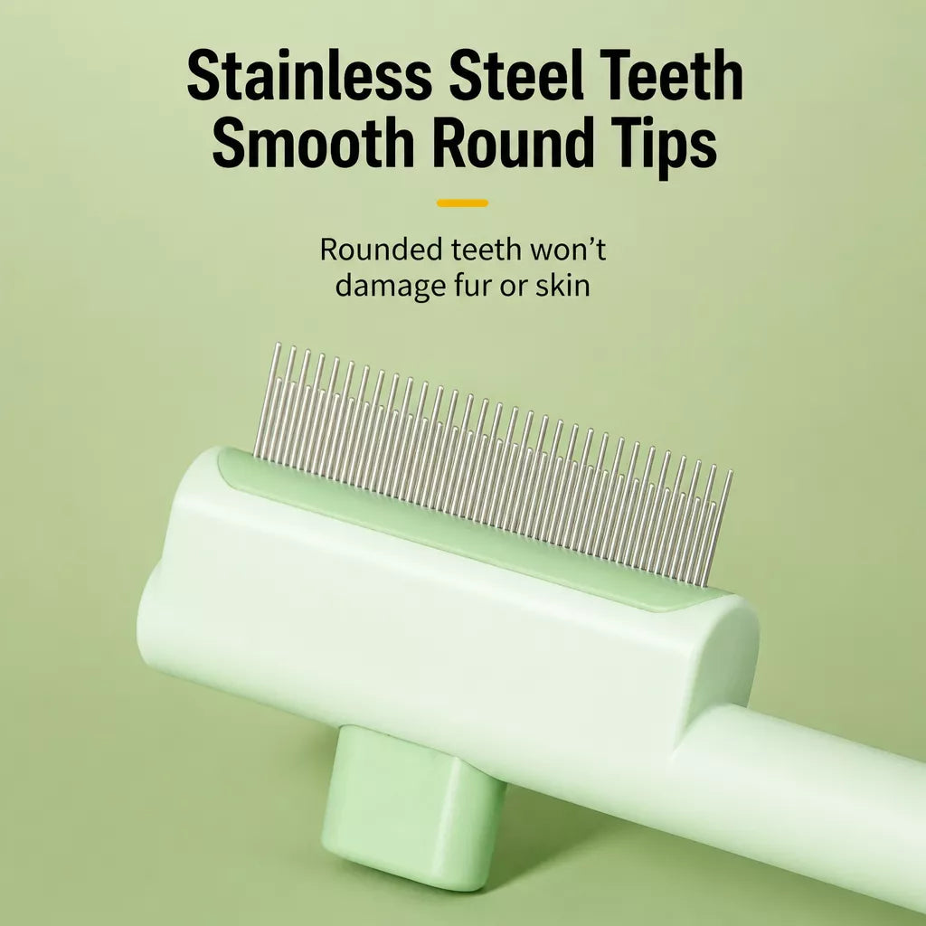 Self-Cleaning Pet Grooming Comb for Cats and Dogs