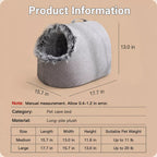 Enclosed Plush Pet Bed for Cats and Small Dogs
