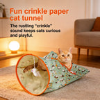Cat Crinkle Tunnel and Hideaway Bag Toy