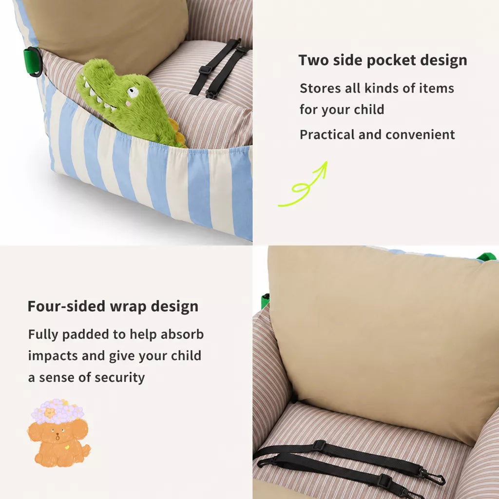 Side pockets and padded border details