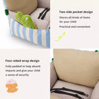 Side pockets and padded border details