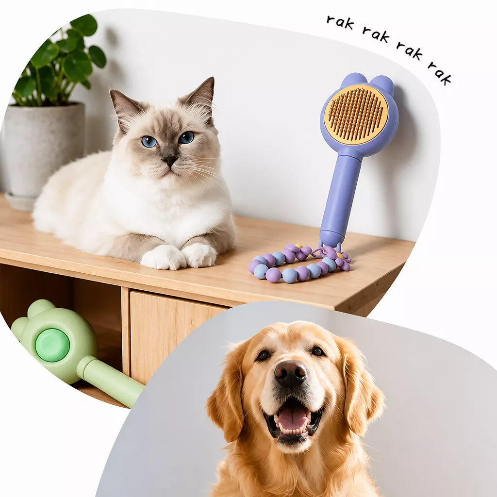 Self-Cleaning Pet Grooming Brush — design and construction details