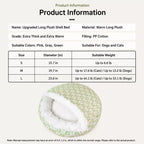 Supplier shell-bed diameter chart with conflicting weight guidance