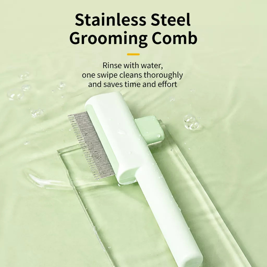 Self-Cleaning Pet Grooming Comb for Cats and Dogs