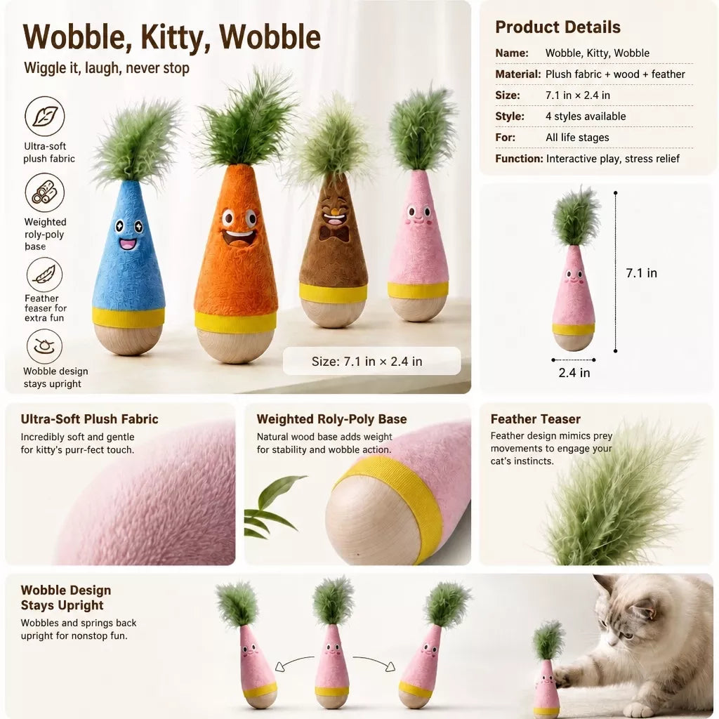 Self-Righting Foam Toy for Cats and Dogs