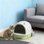 Covered Cat Litter Box with Drawer & Scoop, Green - T3971P404628 - main product image