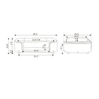 Wood pet sofa dimension diagram