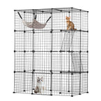 Four-Level Metal Cat Enclosure with Hammock T3342P591876