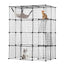 Four-Level Metal Cat Enclosure with Hammock T3342P591876