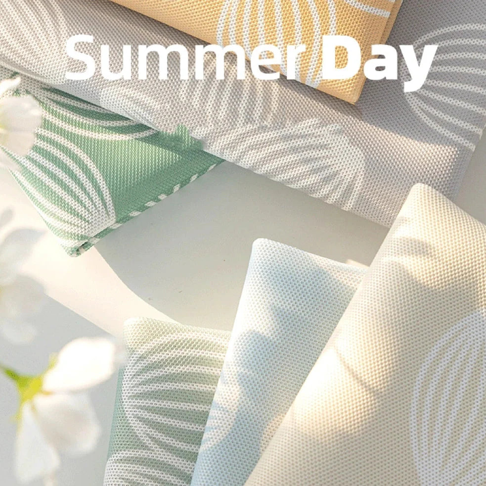 Fresh Floral Ice Silk Cooling Couch Cover delivers silky cool touch for summer gsft-9050