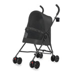 Black foldable pet stroller product view