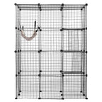 Black wire cat enclosure front view