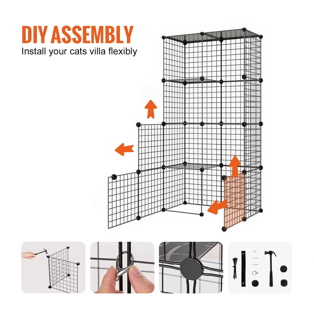 Modular cat enclosure assembly details